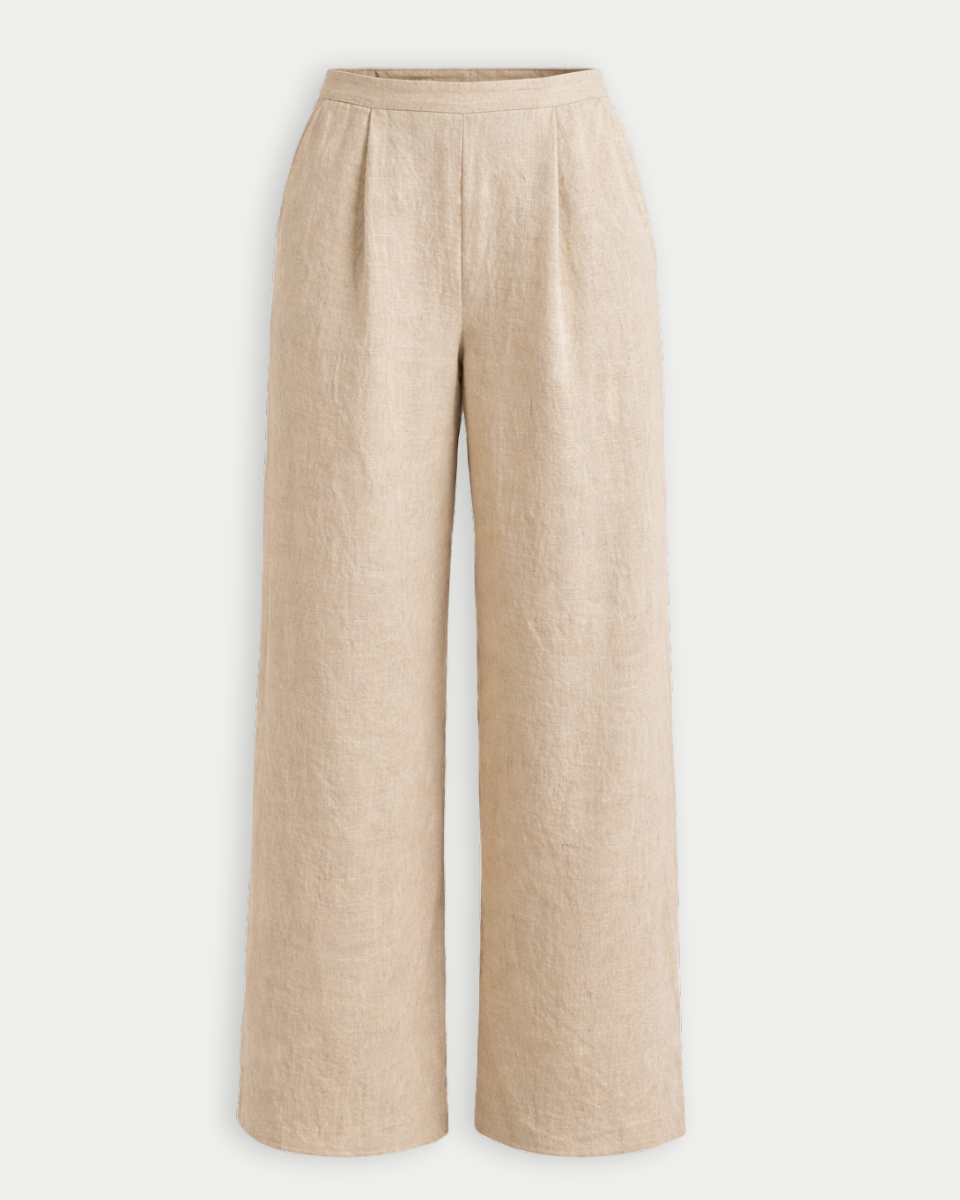 Nicolette Front Pleat Detail Back Waist Elastic Wide Leg Pant - Blackbird Boutique