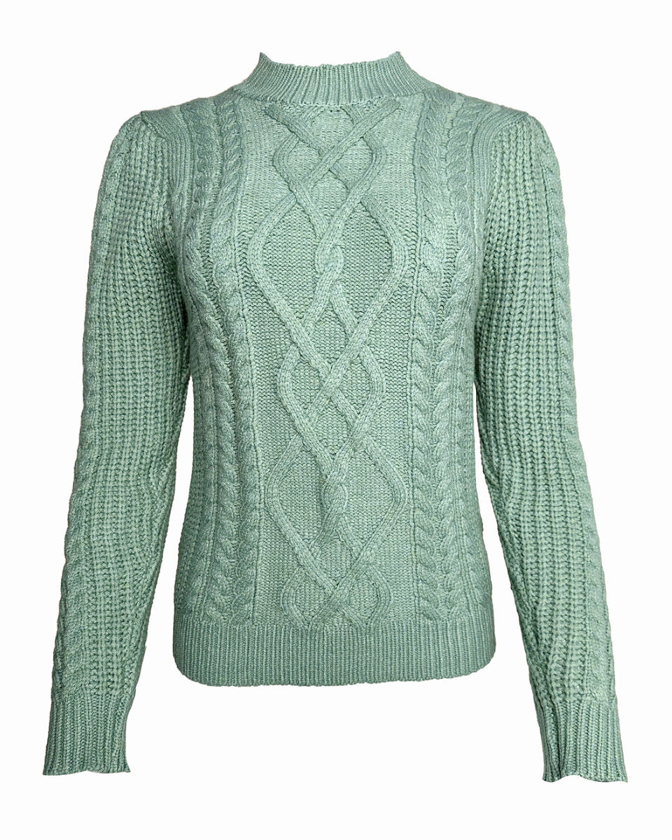 Mixed Cable Knit Sweater - Blackbird Boutique