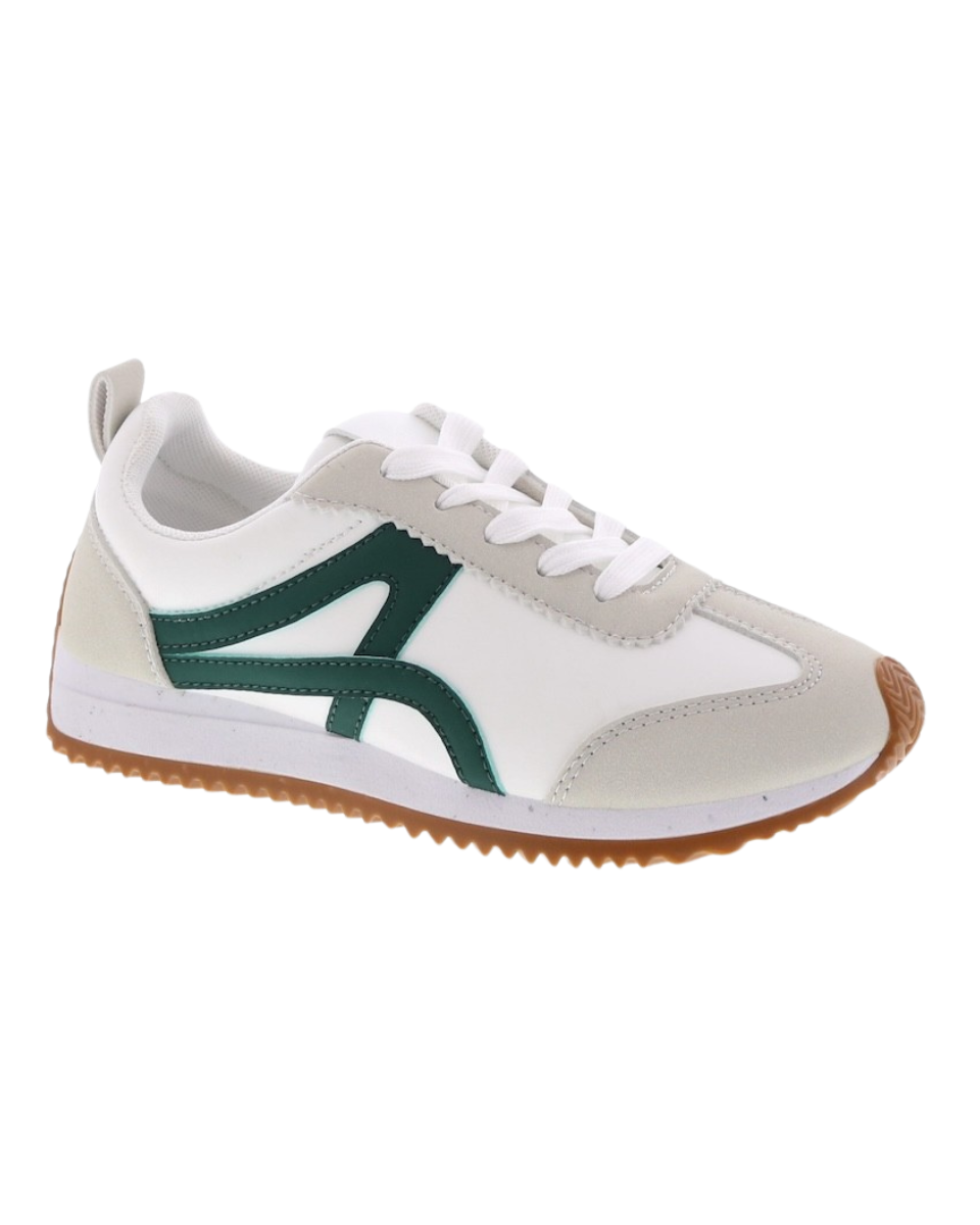 Athletic Fashion Sneakers - Green - Blackbird Boutique