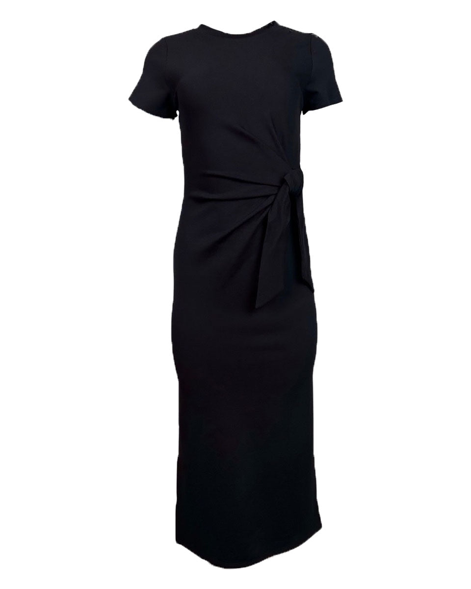 Side Tie Solid Knit Dress - Blackbird Boutique
