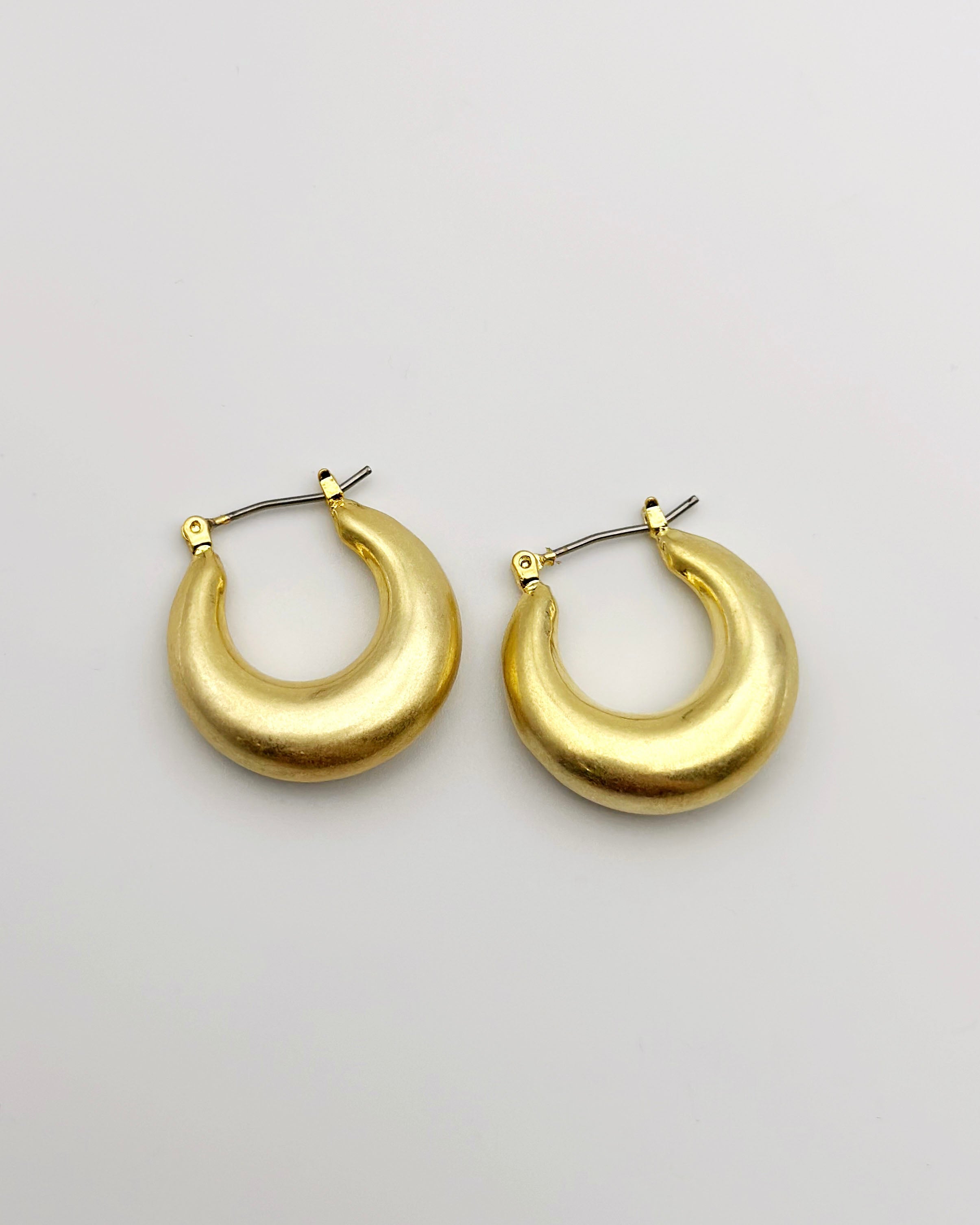 New Vintage Gold Plated Hoop Earrings - Blackbird Boutique