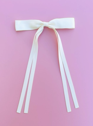 Satin Ribbon Hair Bow Clip - Blackbird Boutique