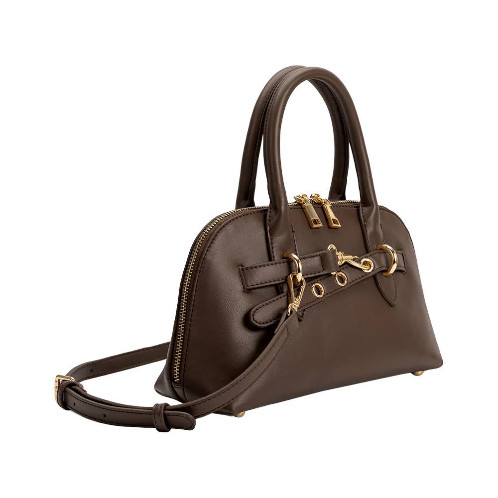 MELIE BIANCO Rue Espresso Recycled Vegan Top Handle Bag - Blackbird Boutique