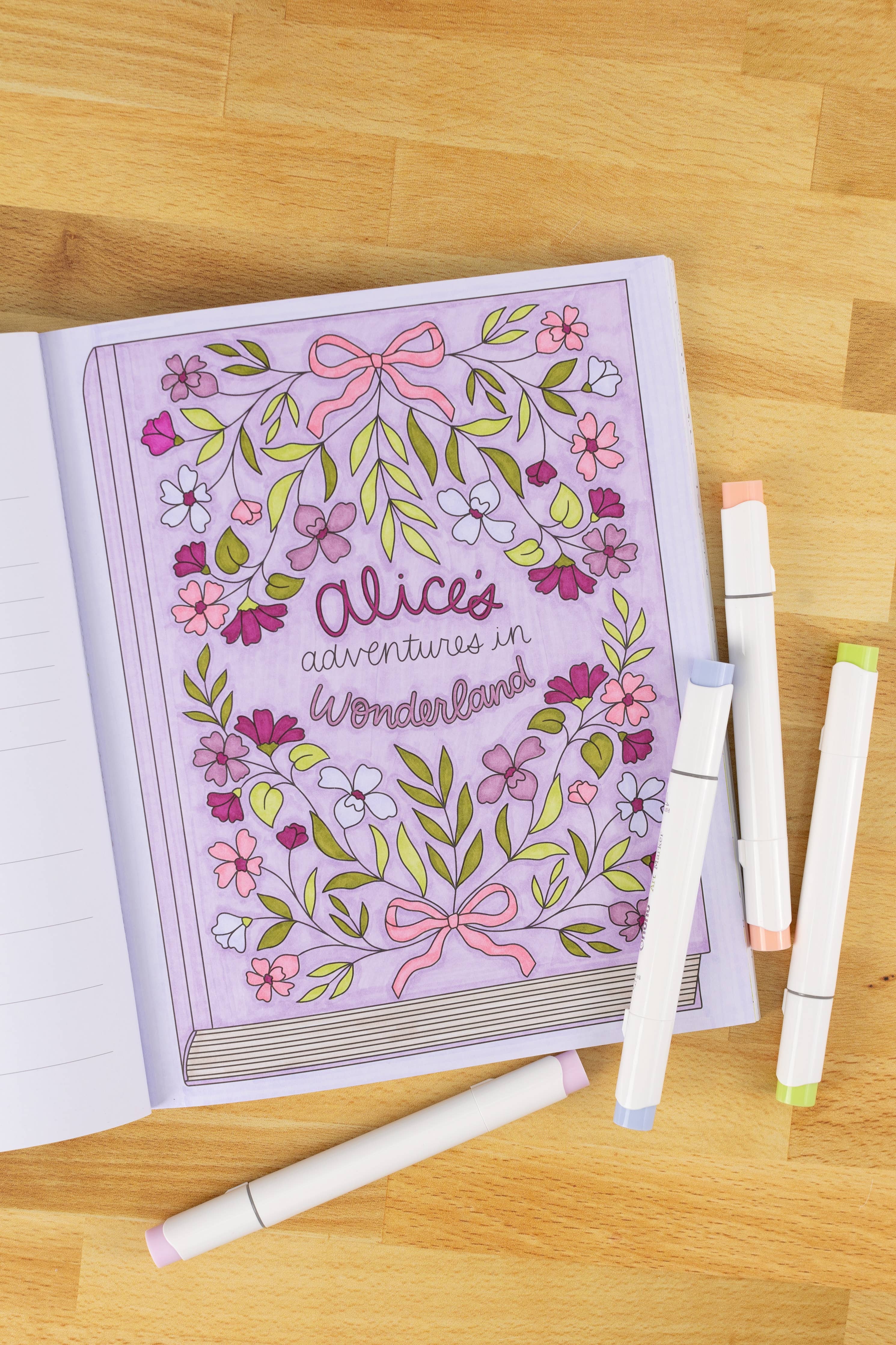 All Booked Up Coloring Book | Bookish & Reading - Blackbird Boutique