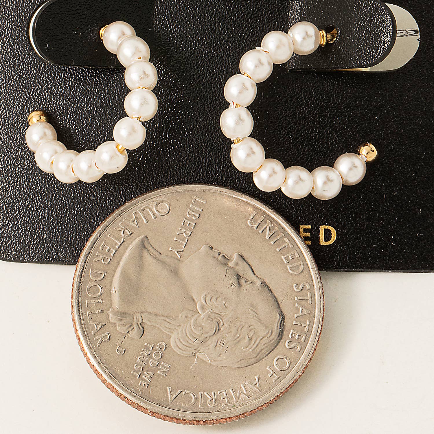 Gold Dipped Pearl Beaded Hoop Earrings - Blackbird Boutique