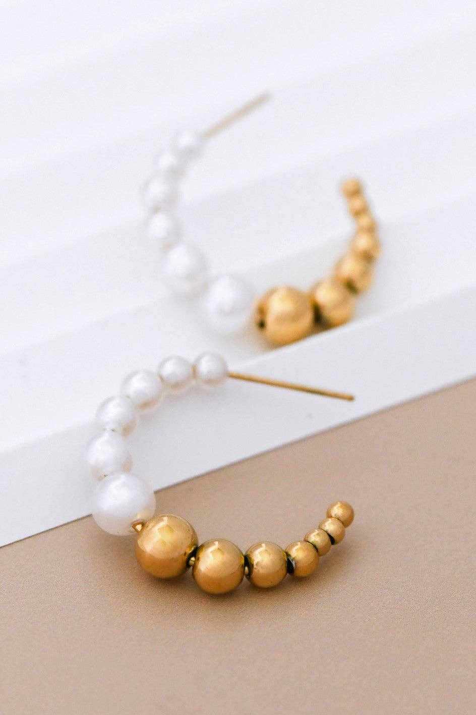 18K Gold Plated Waterproof Stainless Steel Hoop Earrings