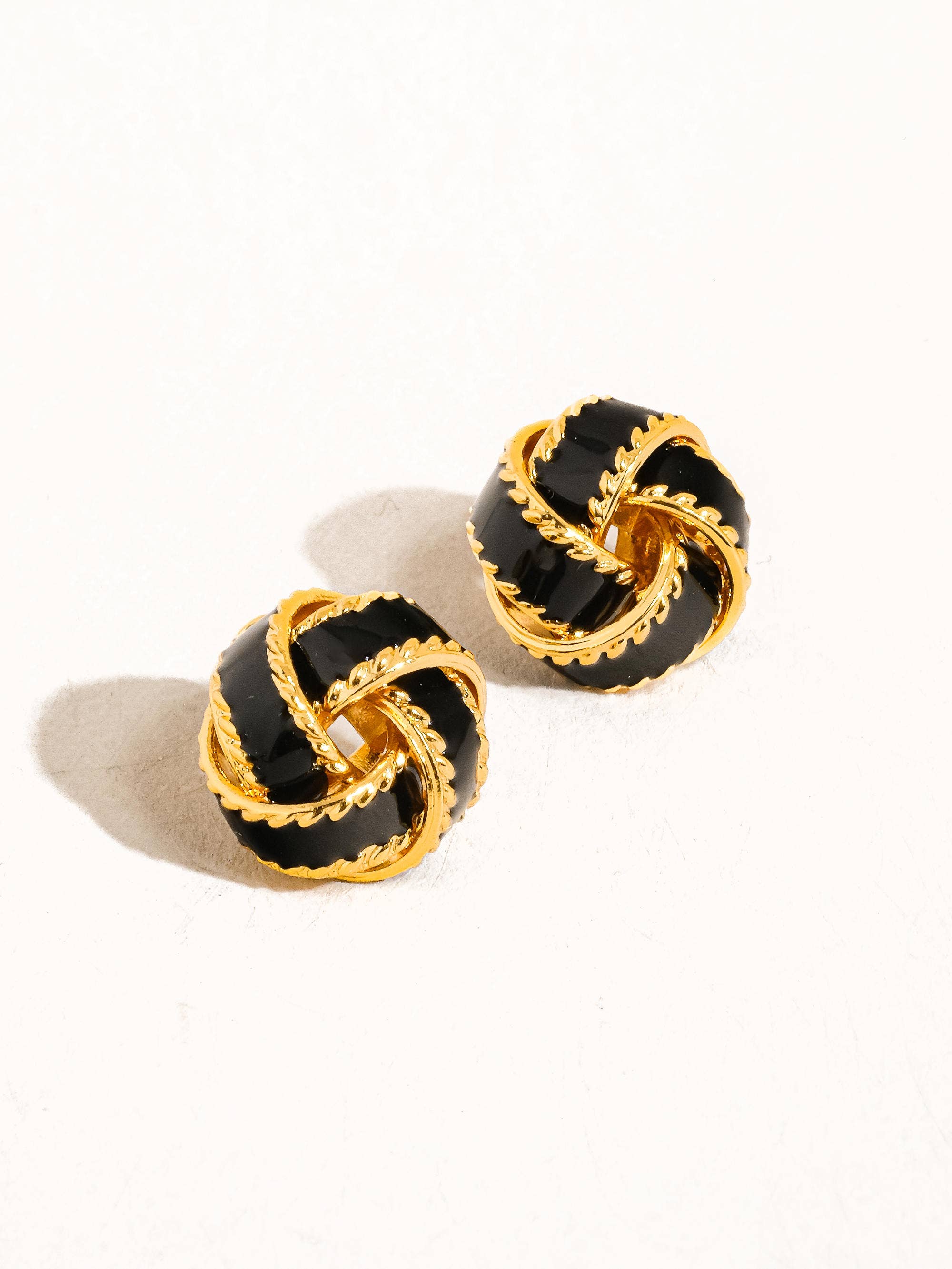 Astor 18K Gold Basket Weaved Ball Studs - Blackbird Boutique