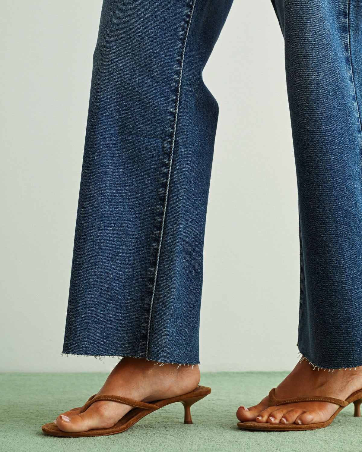 Scissor Cut Wide Leg Jean - DARK DENIM - DP718 - Blackbird Boutique