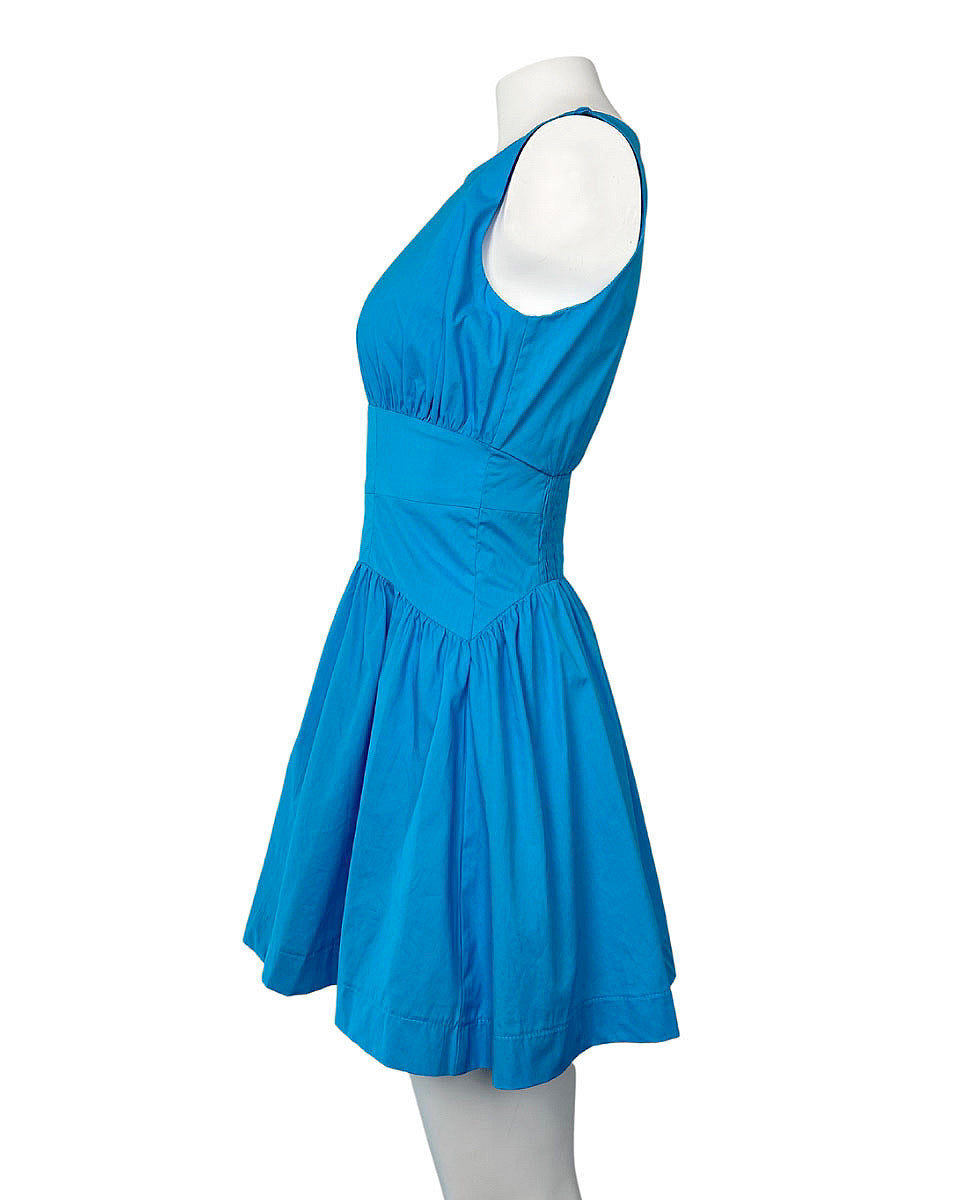 Banded Waist Flared Mini Dress - Blackbird Boutique