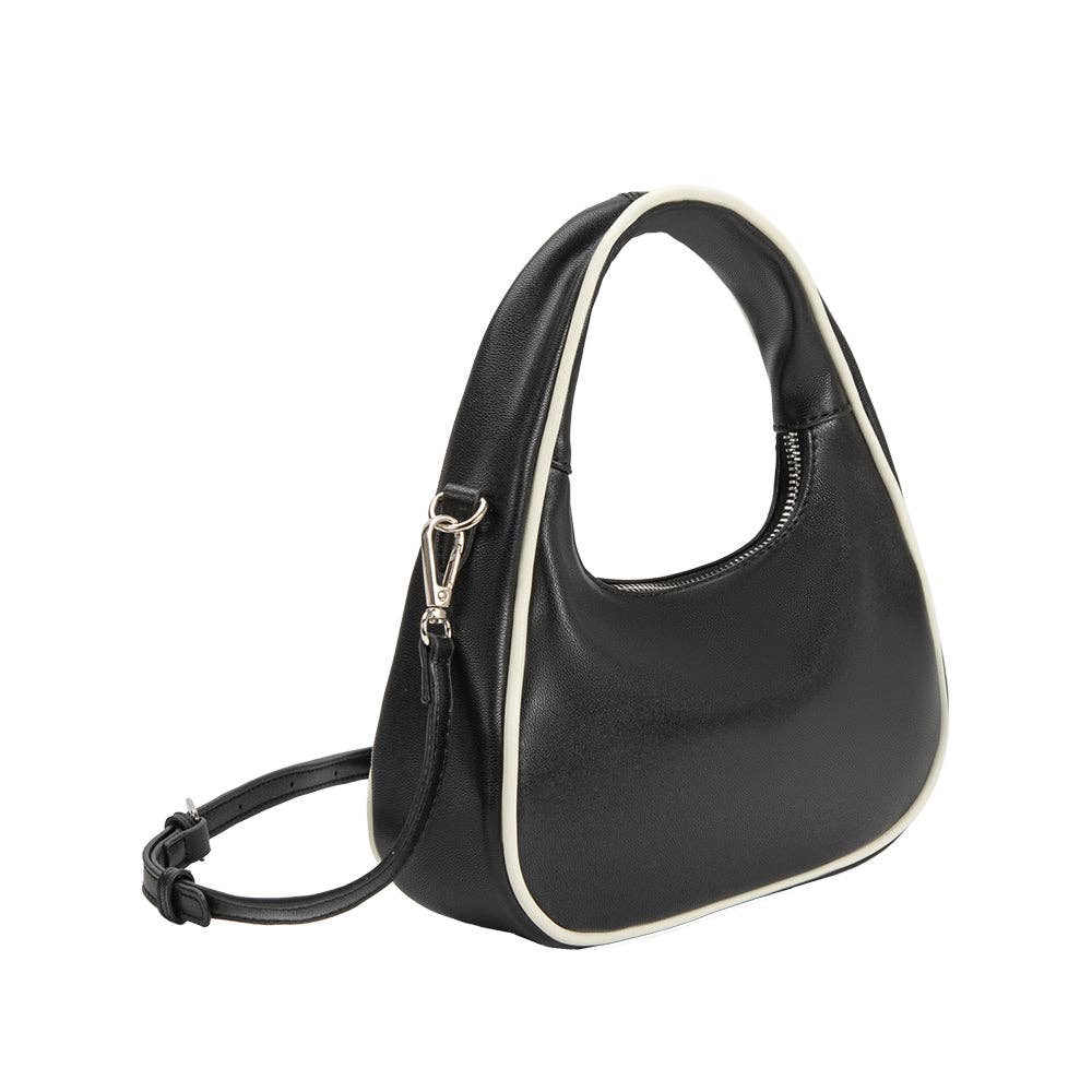 MELIE BIANCO Sarita Black Vegan Top Handle Bag - Blackbird Boutique