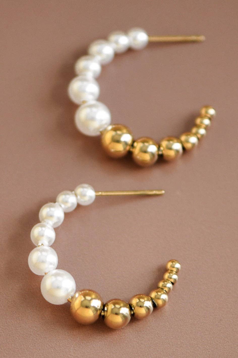 18K Gold Plated Waterproof Stainless Steel Hoop Earrings