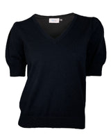 Black Short Sleeve Knit Top - Blackbird Boutique