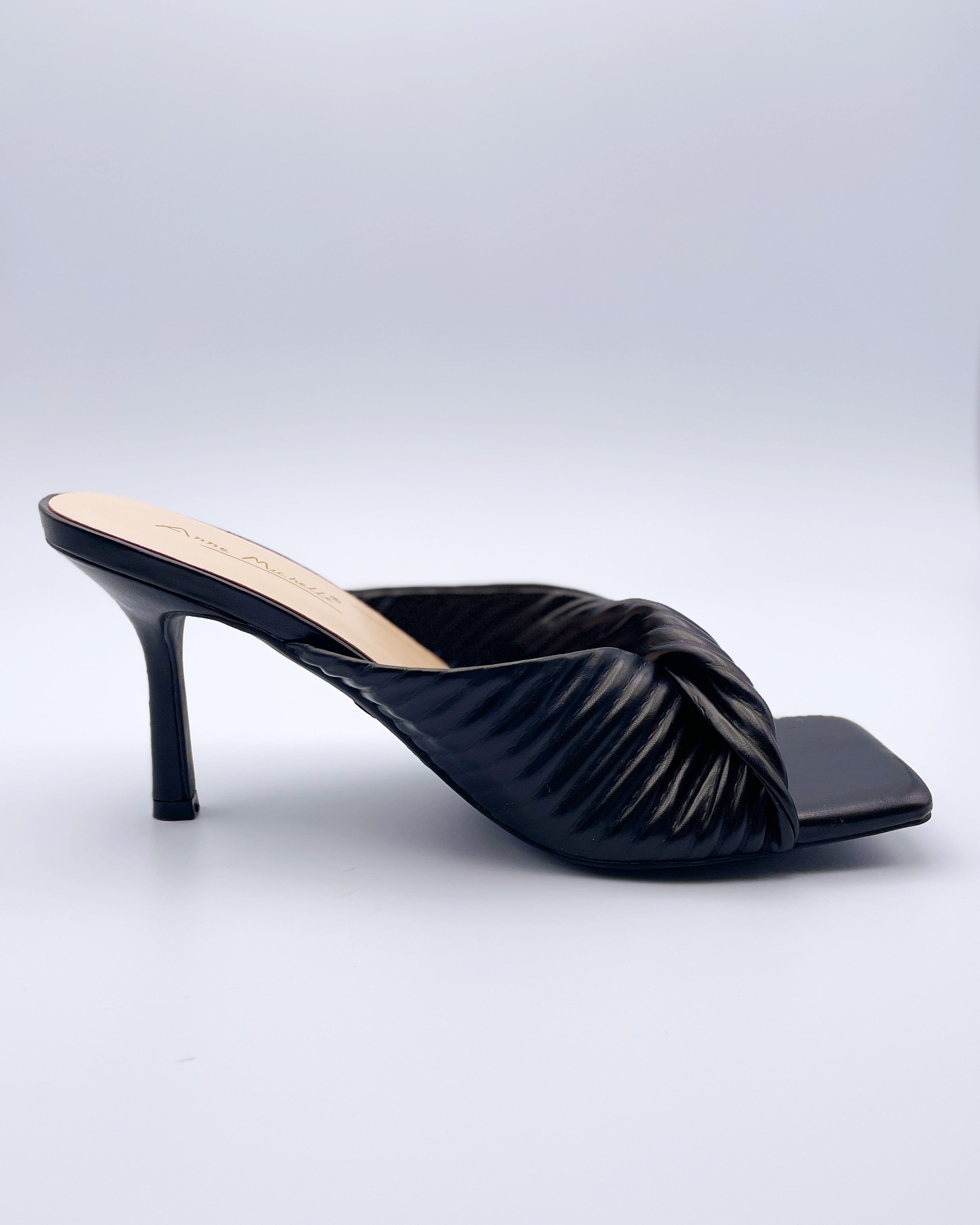 Black Twist Heeled Sandals - Blackbird Boutique