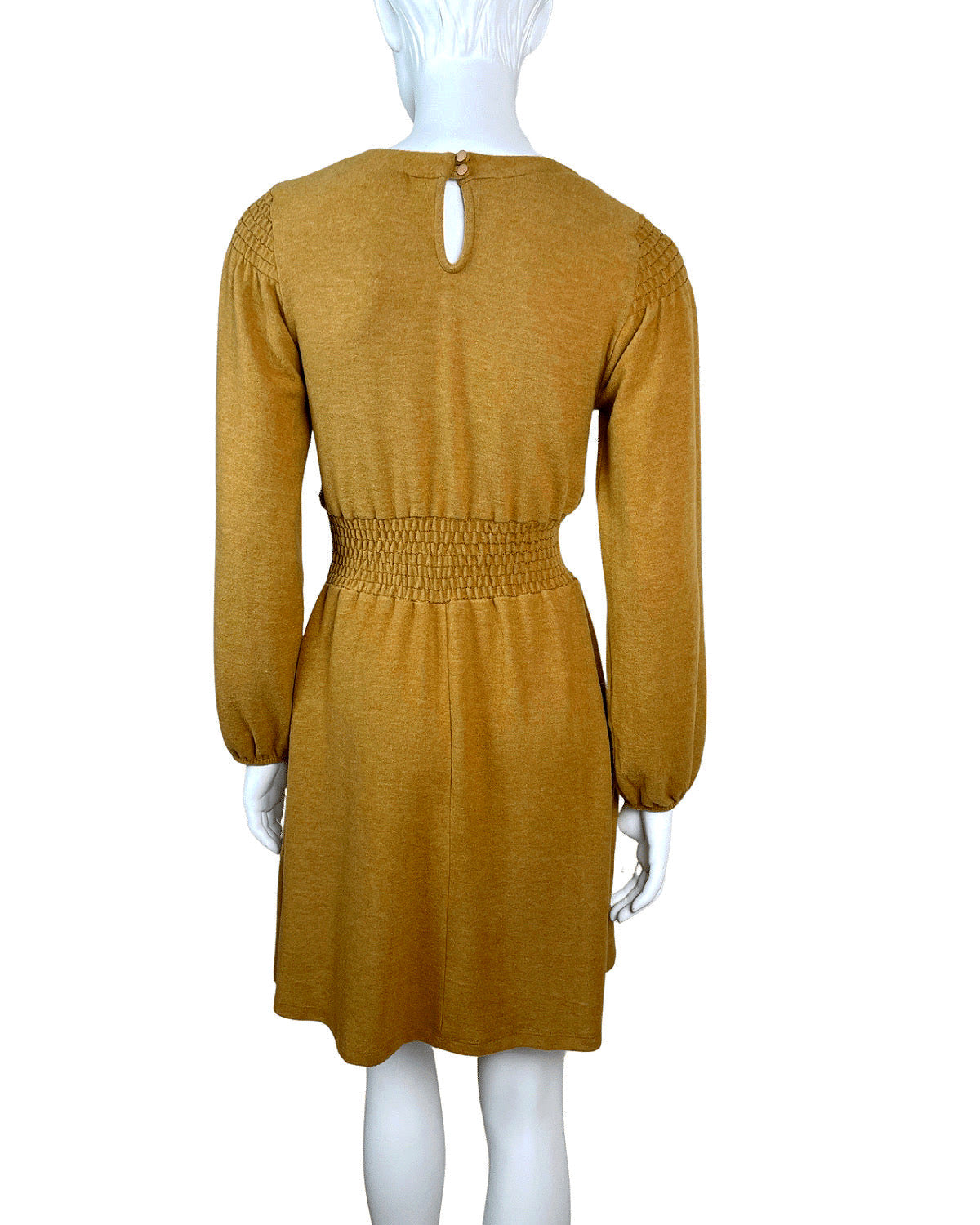 Camel Knit Long Sleeved Dress - Blackbird Boutique