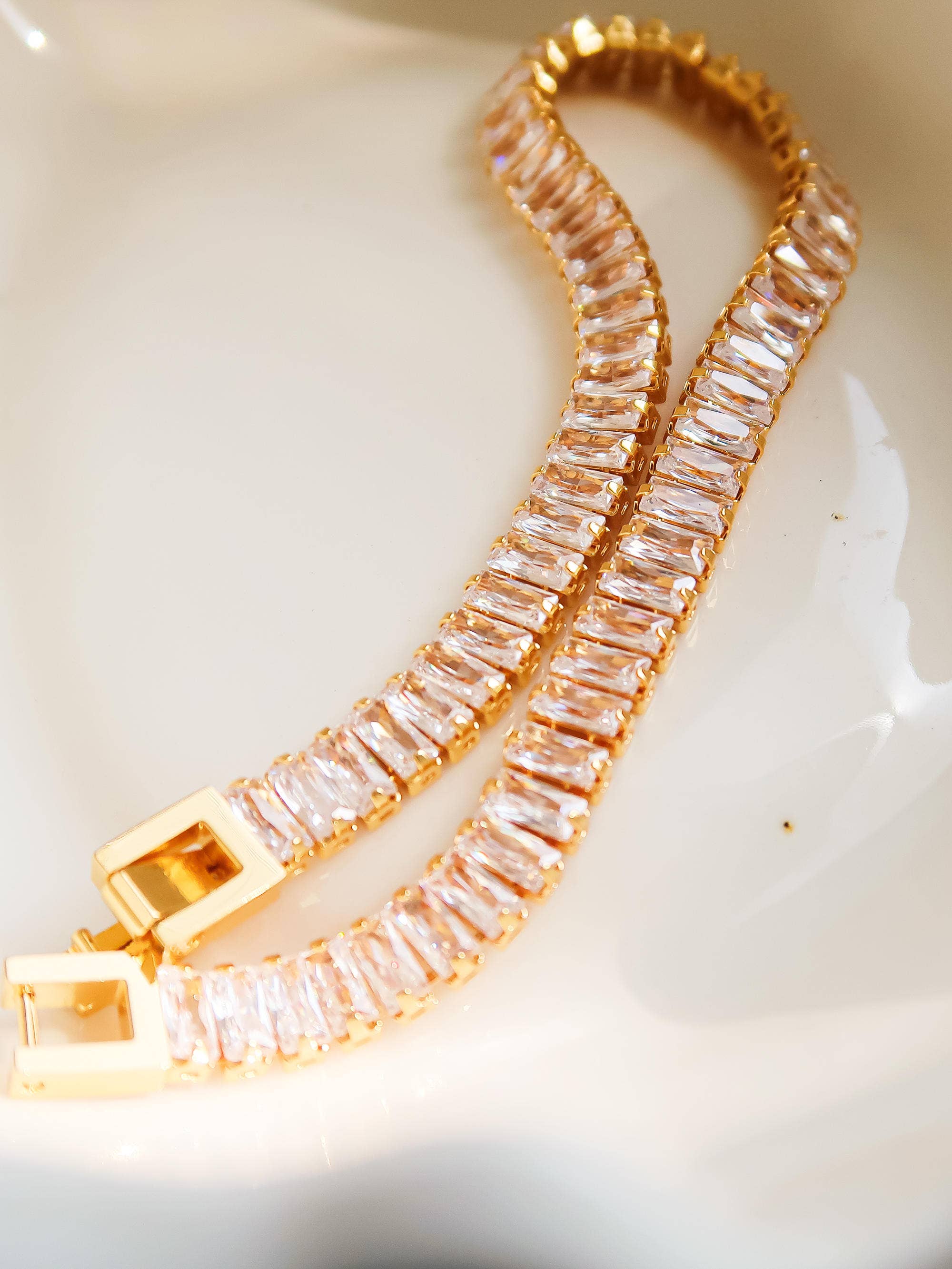 Rhodes 18K Gold Non-Tarnish Glam CZ Bracelet - Blackbird Boutique