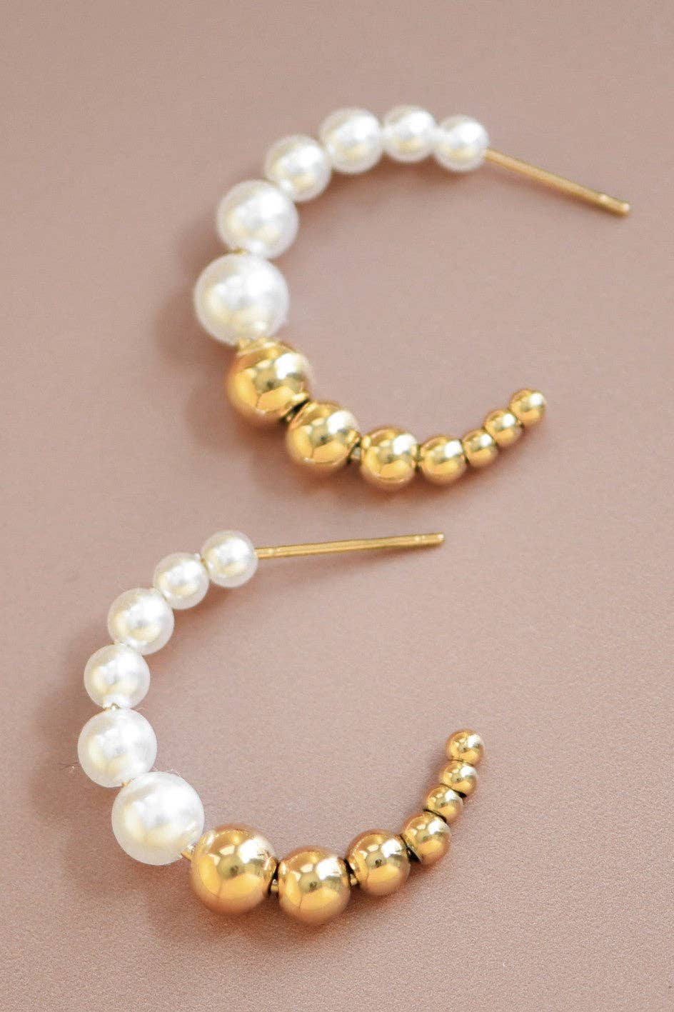 18K Gold Plated Waterproof Stainless Steel Hoop Earrings