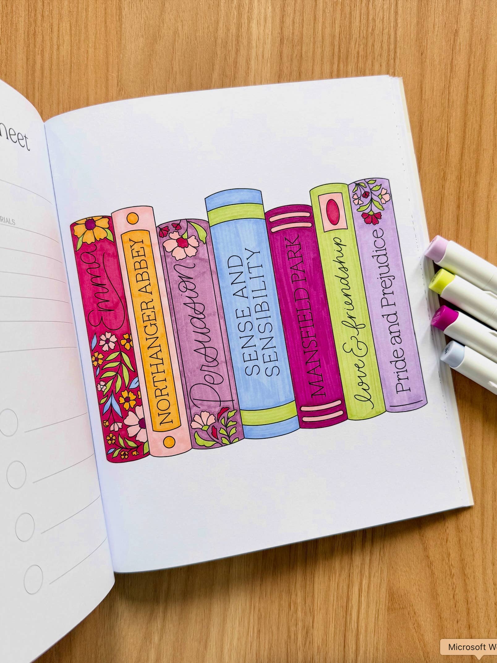 All Booked Up Coloring Book | Bookish & Reading - Blackbird Boutique