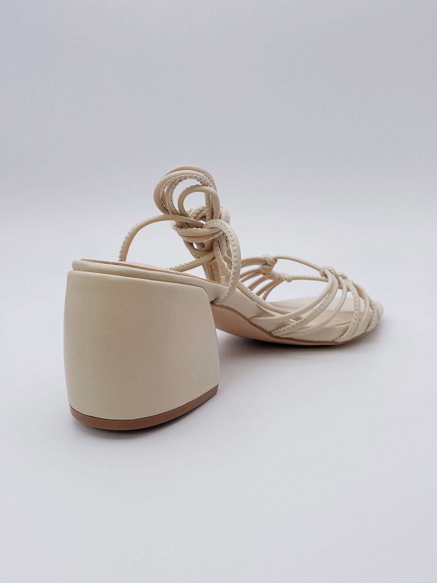 Celia Strappy Heels in Beige - Blackbird Boutique