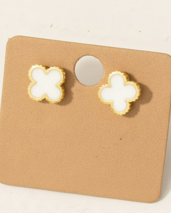 Gold butterfly earrings on a brown card with '18k Gold Dipped' text.