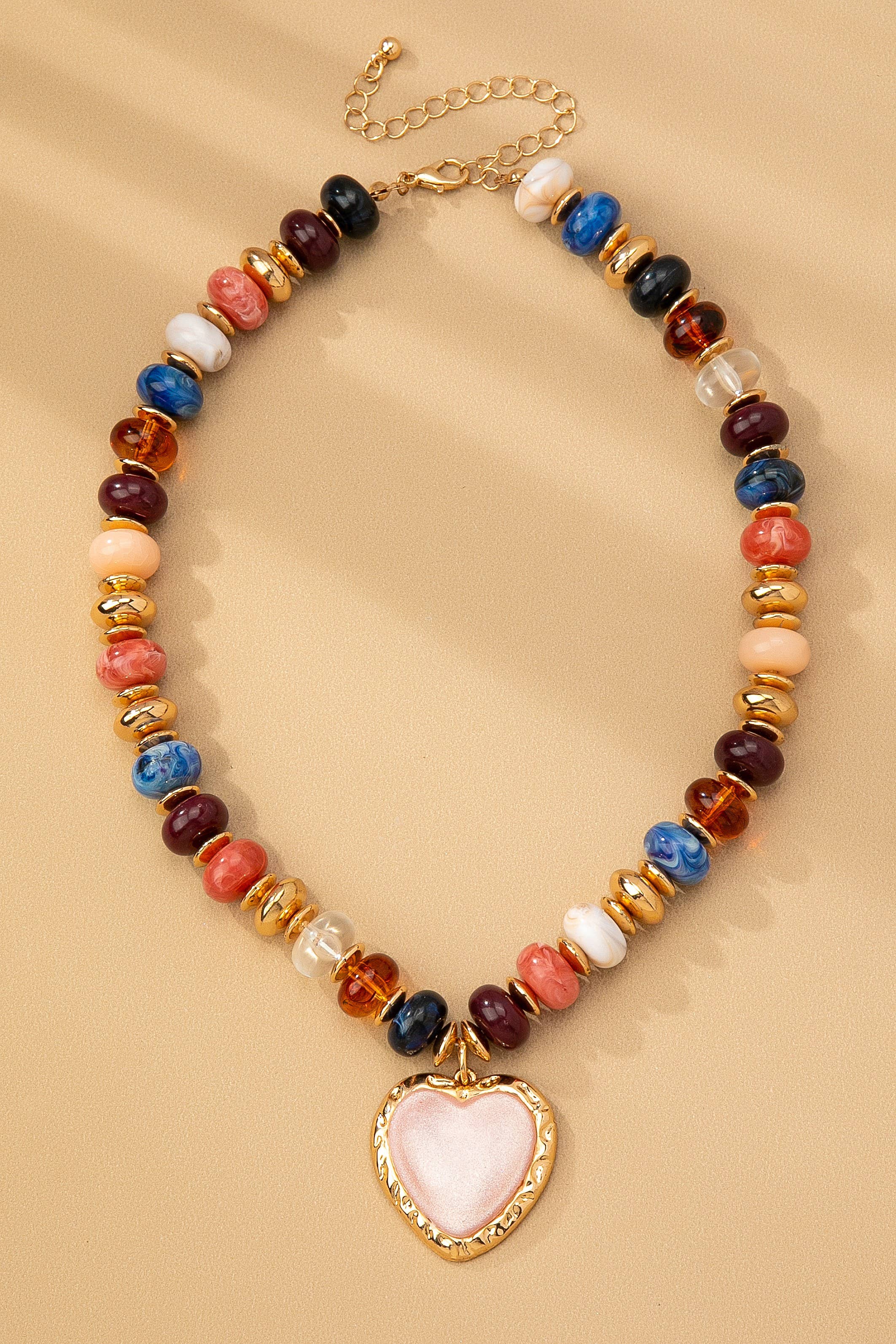 TRENDING HANDMADE CHUNKY BEADED CHARM NECKLACE