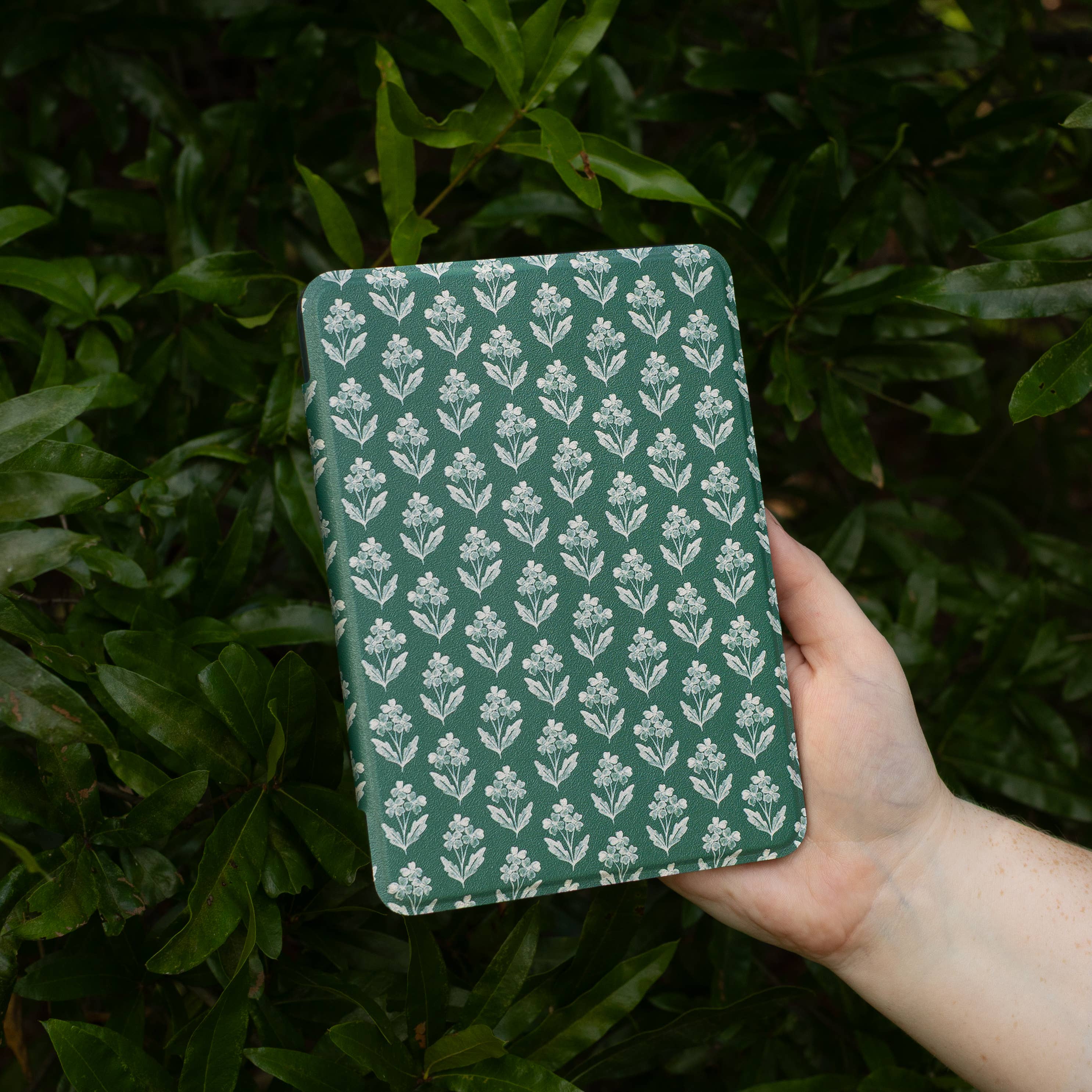 Forget Me Nots Sage Clear Back Kindle Case | Books & Reading - Blackbird Boutique