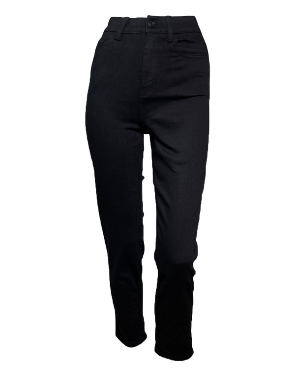 High Rise Mom Jeans in Black - Blackbird Boutique