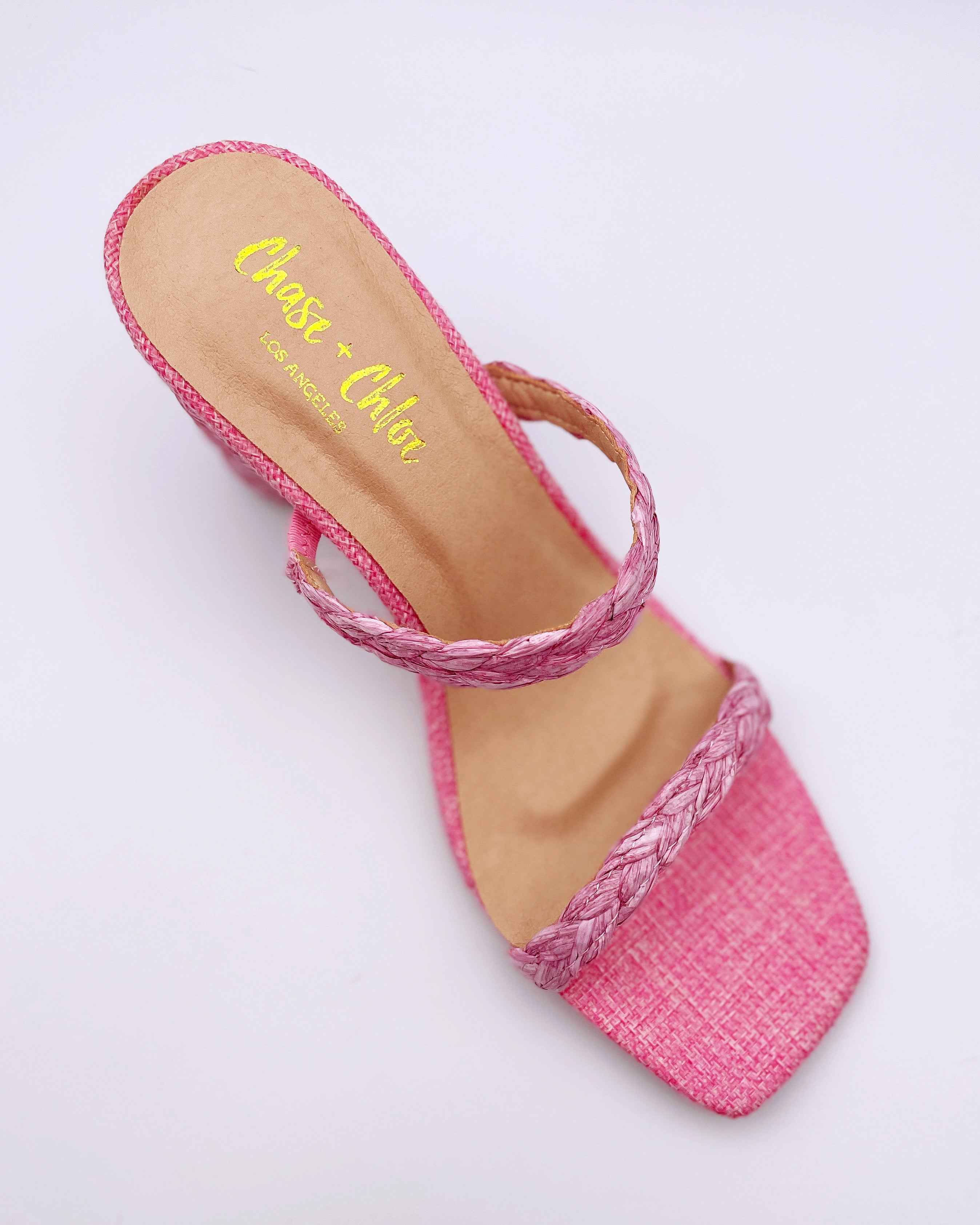 Pink Espadrille Heeled Sandals - Blackbird Boutique