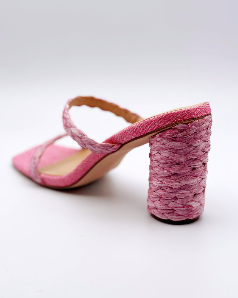 Pink Espadrille Heeled Sandals - Blackbird Boutique