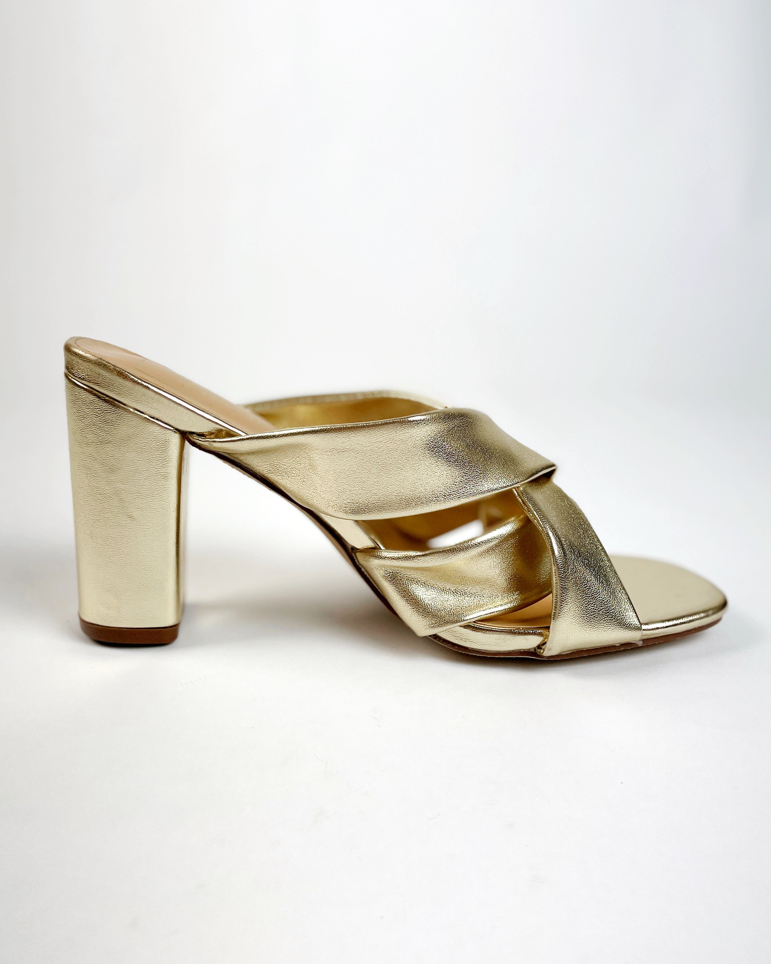 ShuShop Guadalupe Heels - Gold - Blackbird Boutique