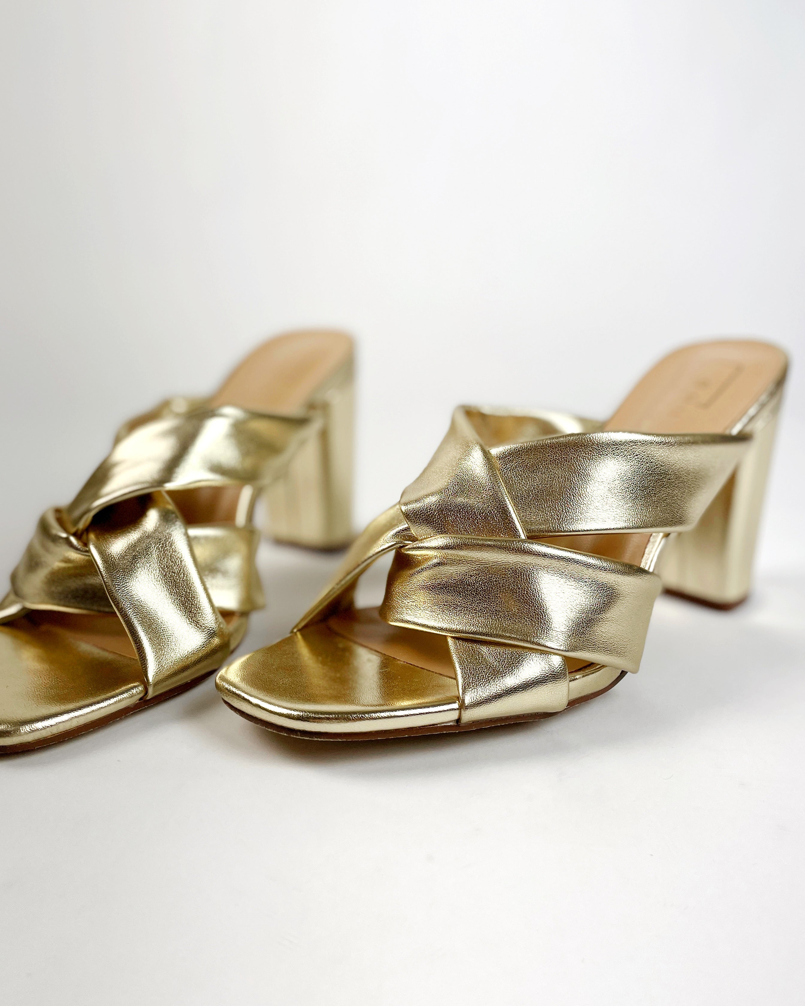 ShuShop Guadalupe Heels - Gold | Blackbird Boutique