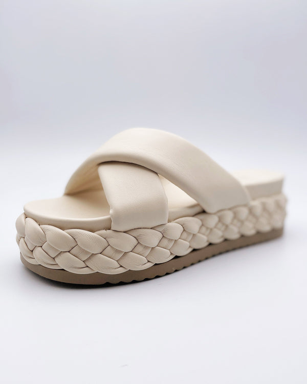 ShuShop Kimora Platform Sandal in Bone - Blackbird Boutique